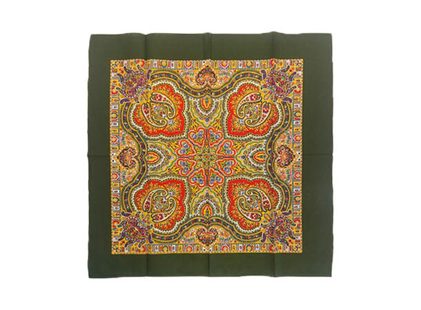 Bomull skjerf 70 x 70 grønn 